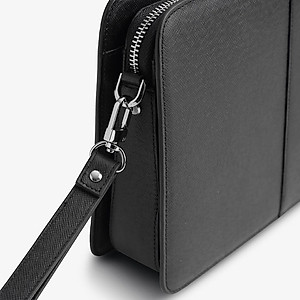 Clutch, Ví Cầm Tay Thời Trang Nam Khóa Số Da Bò Cao Cấp CK14 Đen