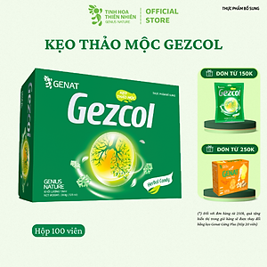 Kẹo thảo mộc Gezcol (hộp 100 viên) - Genat