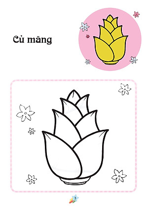 Sách 123 Nào Ta Tô Màu! - Rau Xanh