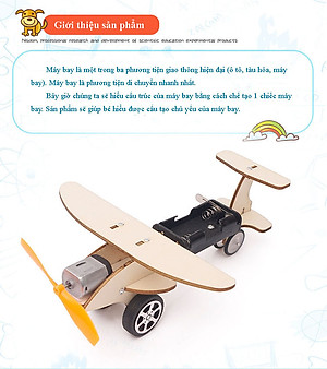 Đồ Chơi Lắp Ghép STEM Mô Hình Máy Bay Vận Tải, Đồ Chơi Gỗ Cao Cấp Máy Bay Vận Tải, Đồ Chơi Khoa Học Tự Làm DIY Wood Steam-Chính Hãng BABYBOSS + Tặng Kèm Tranh Ghép Gỗ.