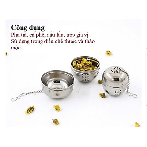 Dụng cụ lọc gia vị, giỏ lọc gia vị bằng inox Dụng cụ thảo dược, gia vị hầm và lọc trà hình quả cầu bằng inox IN48 (Chọn kích thước)