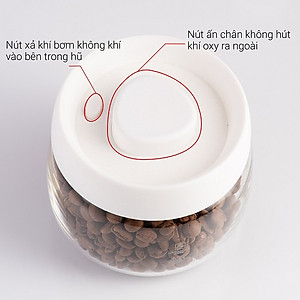 Hũ thủy tinh hút chân không bảo quản thực phẩm CAFE DE KONA