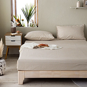 Bộ ga giường cotton Tici kẻ LIDACO cao cấp (Nhiều mẫu lựa chọn)