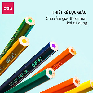 Bút chì màu nước cao cấp dạng cốc Deli - 12 / 24 / 36 / 48 màu - Kèm cọ và gọt theo ống màu - Phù hợp cho cả chuyên nghiệp và nghiệp dư - 68129/ 68130/ 68131/ 68132