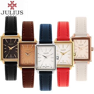  Đồng hồ nữ Julius chính hãng Hàn Quốc Ja-787 Ju1125 dây da (5 màu)