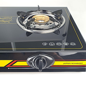 Bếp Ga Đôi RAIDEN Mặt Kiếng Cường Lực Khung Inox Bền Bỉ-Hàng Chính Hãng