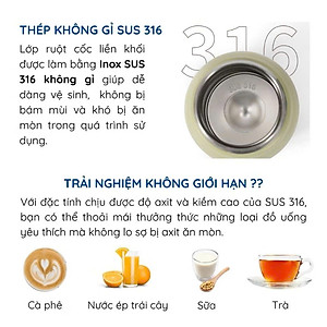 Bình Nước Giữ Nhiệt 450ML Mini Inox SUS 316 – Giữ Nhiệt Lâu, Dễ Dàng Mang Theo - HÀNG CHÍNH HÃNG MINIIN