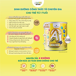 Sữa Công Thức Hữu Cơ Miwako A+ Vị Vani Hộp 700g x 4 Hộp Dinh Dưỡng Hoàn Chỉnh Cho Bé