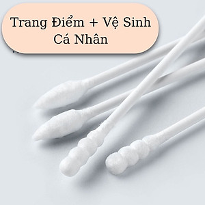 Dụng cụ làm đẹp sức khỏe  _Hộp 200c tăm bông ráy tai lớn  cao cấp với 2 đầu tăm thiết kế hình dáng khác nhau làm sạch sâu bên trong , phù hợp cho mọi người 