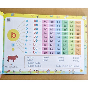 Sách - Tập đánh vần Tiếng Việt Phiên bản 5.0 kèm file đọc quét mã QR và video hướng dẫn ghép vần phù hợp với bé 4-6 tuổi