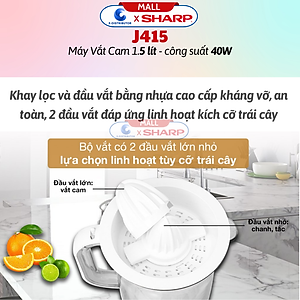Máy Vắt Cam Sharp EJ-J415-WH (40W) - Hàng Chính Hãng