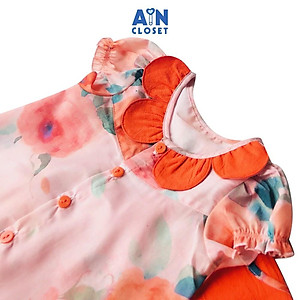 Bộ quần áo ngắn bé gái họa tiết Hoa quần váy cam - AICDBGWBJICK - AIN Closet