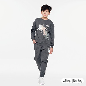 Bộ quần áo bé trai BIGFOX MISS MEOW vải nỉ bông size đại ấm áp kiểu Hàn Quốc cỡ 12,13,14,15 tuổi 40kg 53kg 1964