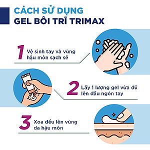 Gel Bôi Trĩ Giúp Co Búi Trĩ, Hỗ Trợ Giảm Sưng Đỏ Và Ngứa Rát Hậu Môn Do Trĩ Trimaxgel 20g - Nguyên Liệu Nhập Khẩu Từ Châu Âu