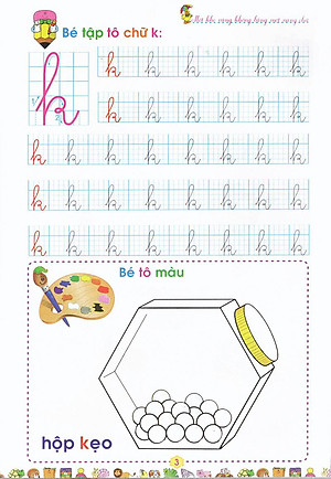 Bé Vào Lớp 1 - Tập Tô Chữ Cái (Quyển 3)