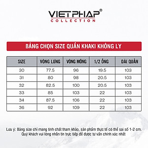 ( BIG SALE) Quần Kaki Nam VIỆT PHÁP Form Classic Không Ly Chất liệu Cao Cấp Chống Nhăn, Độ Bền Cao 9008
