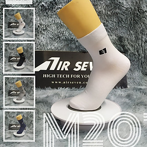 Vớ nam cổ trung Cotton M201 màu Trắng