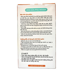 Bình sữa PPSU Wesser 260ml