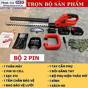 [LOẠI 1] Máy cắt tỉa hàng rào cắt cây cảnh LAPUSEN 199V Chính hãng - Động cơ lõi đồng 100% -1800W chân pin phổ thông 4cm