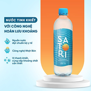 Thùng 24 Chai Nước Tinh Khiết Hoàn Lưu Khoáng SATORI (500ml/Chai)