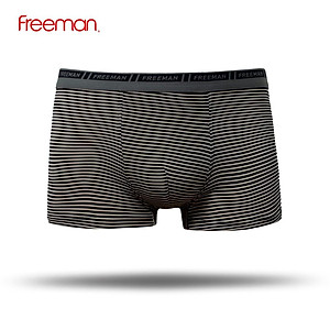 Combo 3 Quần lót nam boxer Freeman, chất liệu thun lạnh, thiết kế kẻ sọc trẻ trung BO772