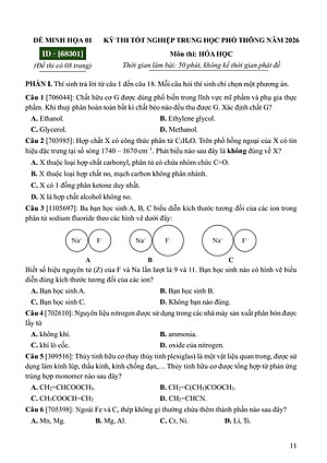 Sách - 60 Đề Minh Họa Tốt Nghiệp THPT 2026 - Môn Hóa Học