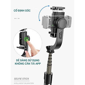 Gậy Selfie Chống Rung Điện Tử Gimbal L08 Có Bluetooth - Có Chân Đỡ Tự Đứng - Kéo Dài Tới 86cm