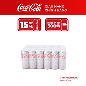 [SALE 12.12] Lốc 24 Lon Nước Giải Khát Không Đường Coca-Cola Light 320ml – Giải Khát Sảng Khoái, Chính Hãng Coca-Cola Official Store