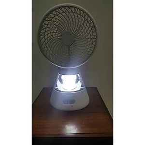 Quạt Tích Điện 3 Chế Độ, Kèm Đèn LED Siêu Sáng, Pin Dùng 3-5h Tùy Tốc Độ - HÀNG CHÍNH HÃNG MINIIN