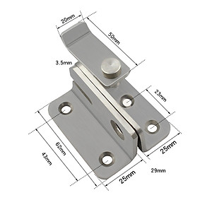 Chốt Khóa Cài Cửa Loại Lớn Có Lỗ Cài KUNBE, Gài Cây Gạt, Dày Dặn Chắc Chắn, Hàng Cao Cấp Tiện Dụng