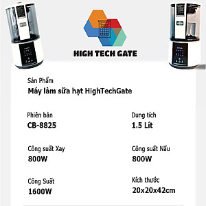 Máy làm sữa hạt CB8825 xay nấu sữa hạt 18 chương trình đa năng, siêu thanh chống ồn công nghệ mới, cháo súp dinh dưỡng tiện lợi, sinh tố trái cây đơn giản tại nhà, hàng chính hãng