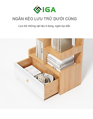 Giá Sách Hình Cây Có Hộc Đựng Đồ Phong Cách Nordic Thương Hiệu IGA - GP171