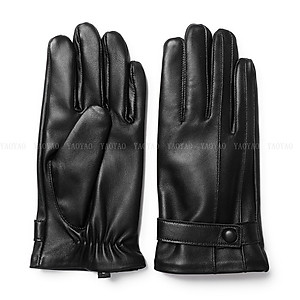 Găng tay nam da cừu cao cấp BHY5333 Lót lông giữ ấm, cảm ứng điện thoại, chống nước