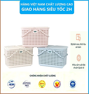 Làn nắp Hokori Việt Nhật , Làn đi sinh đựng đồ mẹ và bé , giỏ xách đi siêu thị đựng đồ siêu to - Hàng Việt Nam