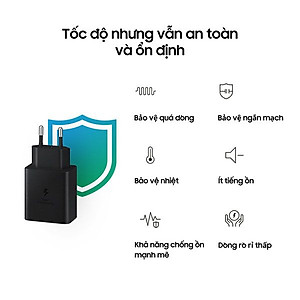 Bộ dây & củ sạc nhanh Samsung 45W Type-C cho Galaxy Note10 Plus, S20 Ultra và các dòng điện thoại khác – Hàng Chính hãng