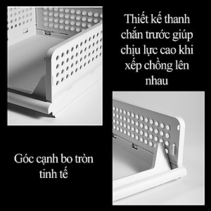 Kệ Xếp Chia Ngăn Kéo Tủ Quần Áo KUNBE Đựng Đồ Đa Năng Gấp Gọn Thông Minh