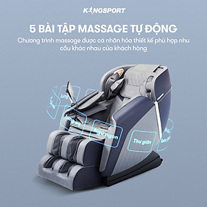 Ghế massage KINGSPORT G83 hệ thống con lăn hiện đại, con lăn lòng bàn chân 3 cấp độ, nhiệt hồng ngoại kép
