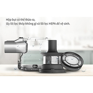 Máy hút bụi không dây Lock&lock ENV356GRY đa năng cầm tay 3 trong 1 (lau sàn, hút bụi, hút bụi giường nệm), động cơ BLDC (350W) - Hàng chính hãng