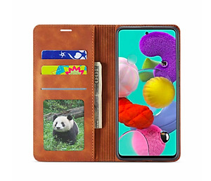 Bao da bò non dạng ví hãng Greencase dành cho Samsung Galaxy A32 4G, A52, A72 - Hàng chính hãng