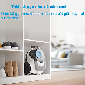 Máy hút bụi gia đình Philips công suất lớn 1500W có hộc chứa XB2023 /81 - Hàng nhập khẩu