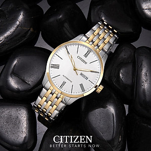 Đồng Hồ Nam Citizen Dây Thép Không Gỉ NH8354-58A - Mặt Trắng