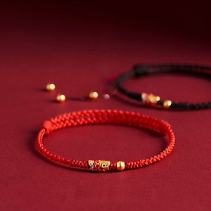 VÒNG TAY DÂY CHỈ ĐỎ CÁ CHÉP CÔNG DANH , THI CỬ THĂNG TIẾN , TÀI LỘC SUNG TÚC