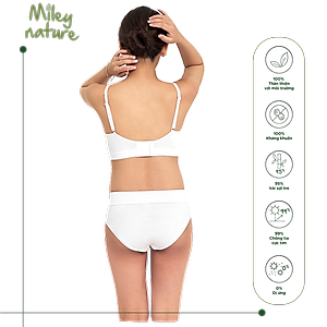 Bộ Đồ Lót Bầu Vải Sợi Thiên Nhiên Cao Cấp Miley Nature Miley Lingerie BRB0203_PRB0200