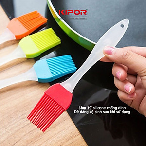 Chổi quét dầu silicon KIPOR KP-QD01 - Cọ quét bơ, ướp gia vị tiện lợi - Chịu nhiệt tốt 