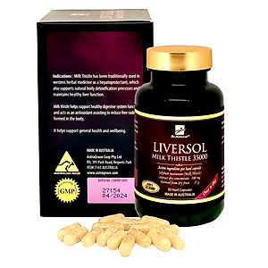 Viên Uống Bổ Gan Dr Natural Liversol Milk Thistle 35000 60 Viên | Giúp Bổ Gan, Phục Hồi Tế Bào Gan, Tăng Cường Chức Năng Gan - Hàng Chính Hãng