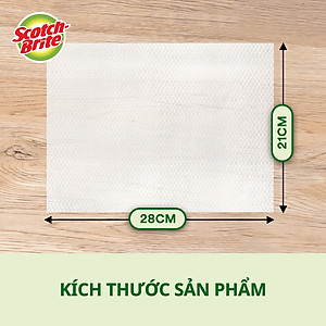 Khăn ướt thay thế cây lau siêu tốc Scotch Brite 3M, 28 cm x 21cm, 8 miếng/gói, kháng khuẩn 99,9%, hương trà xanh thơm mát, tĩnh điện giúp hút và giữ bụi bẩn, tóc,… , phù hợp với nhiều bề mặt