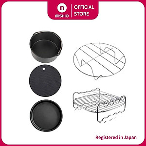 Phụ kiện khay Nồi Chiên Không Dầu Mishio MK217 loại 8 inch - Màu đen