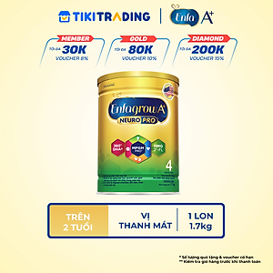 Sữa bột Enfagrow A+ Neuropro 4 1.7kg với DHA giúp phát triển não bộ cho trẻ từ 2–6 tuổi