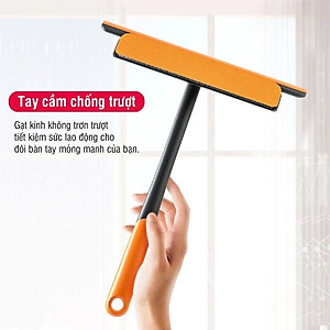 Cây gạt nước lau kính đầu mềm chống trầy xước Đa Năng 3 in1 - Chổi Lau Kính Kèm Gạt Nước Silicon Xoay 360 Độ Chống Trượt