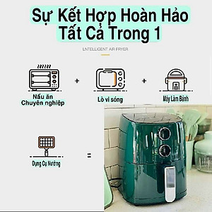 Nồi Chiên Không Dầu ABG Camel 6.5L Công Suất 1350W Màu Xanh Và Màu Đen, Thế Hệ Mới Không Dầu, Không Khói, Không Lo Sợ Béo, Làm Chín Thực Phẩm Cực Nhanh - Bảo Vệ Sức Khỏe Mọi Nhà (Gửi Màu Ngẫu Nhiên) - Hàng Chính Hãng